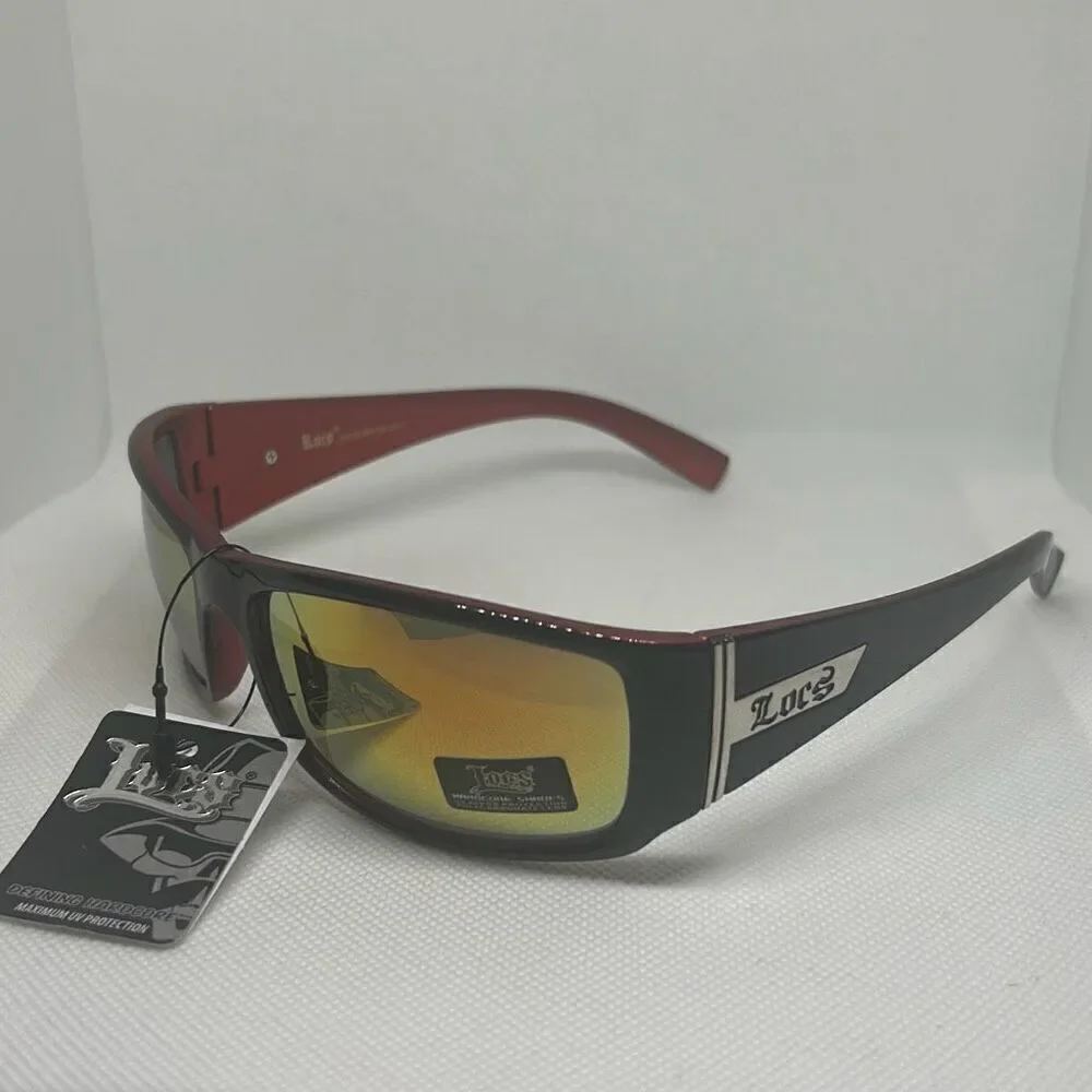 LOCS Mens hardcore Mirrored Sunglasses